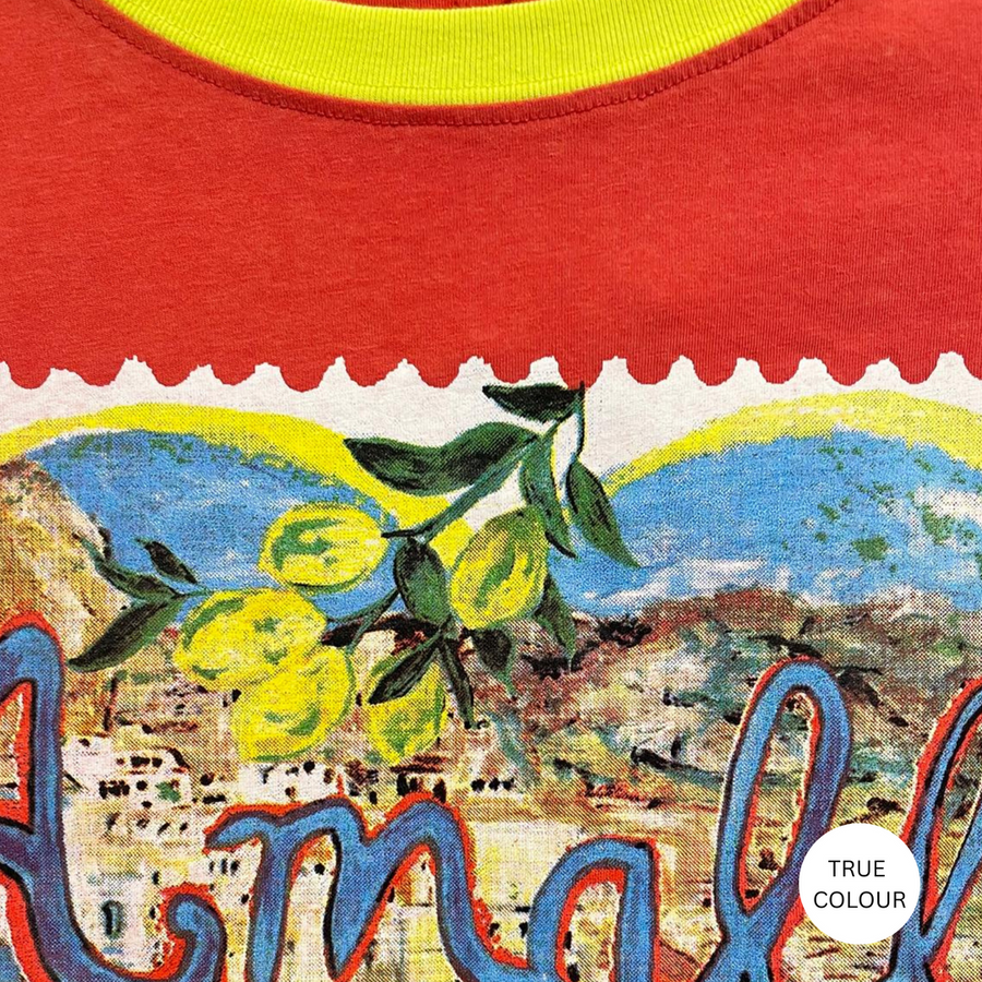 SABBI - The Very Oversided: The Amalfi Love Notes Tee in Red
