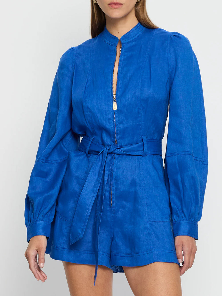 KIVARI - Ada Playsuit In Cobalt Blue
