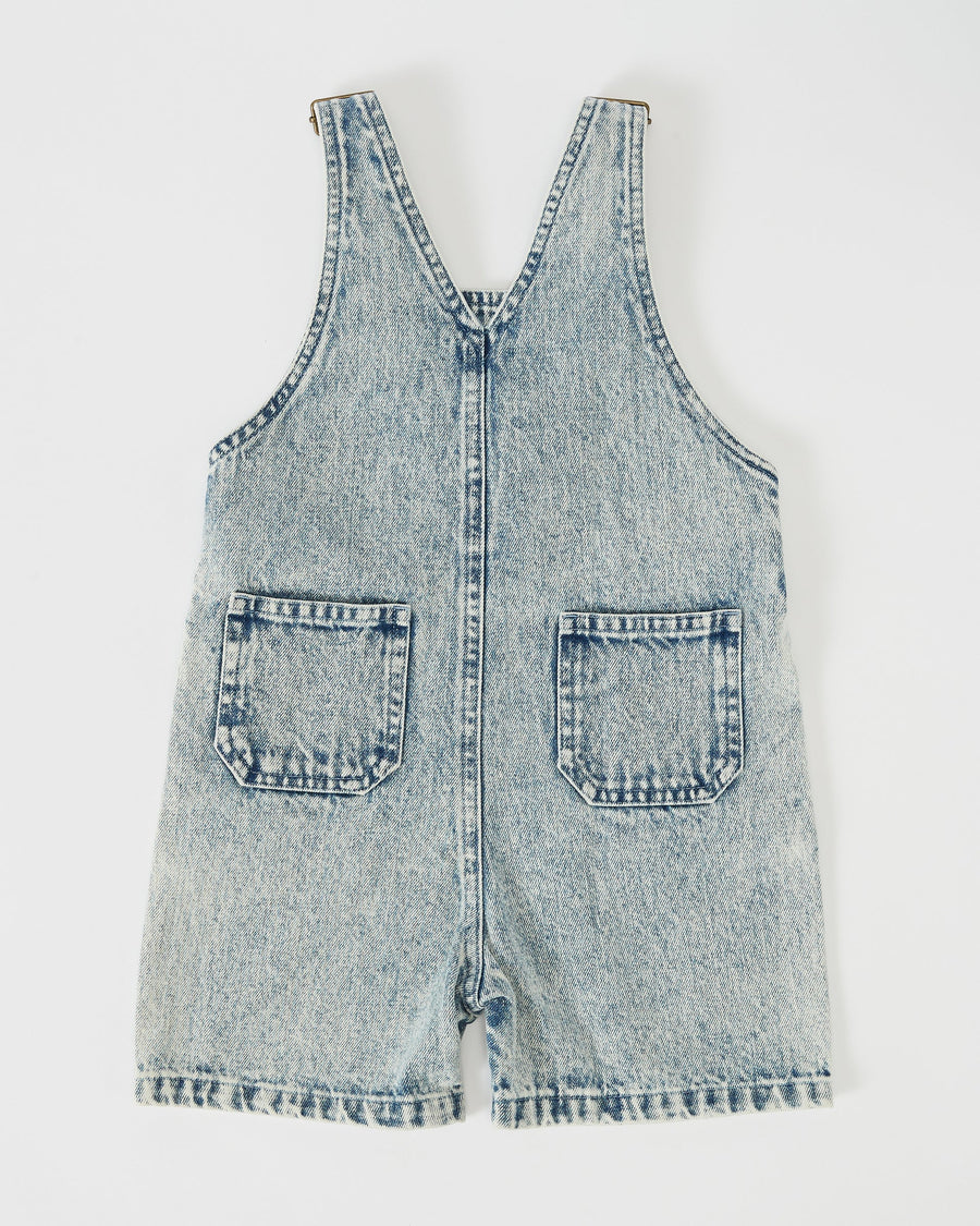 GOLDIE + ACE - Burton Washed Denim Overalls in Vintage Denim