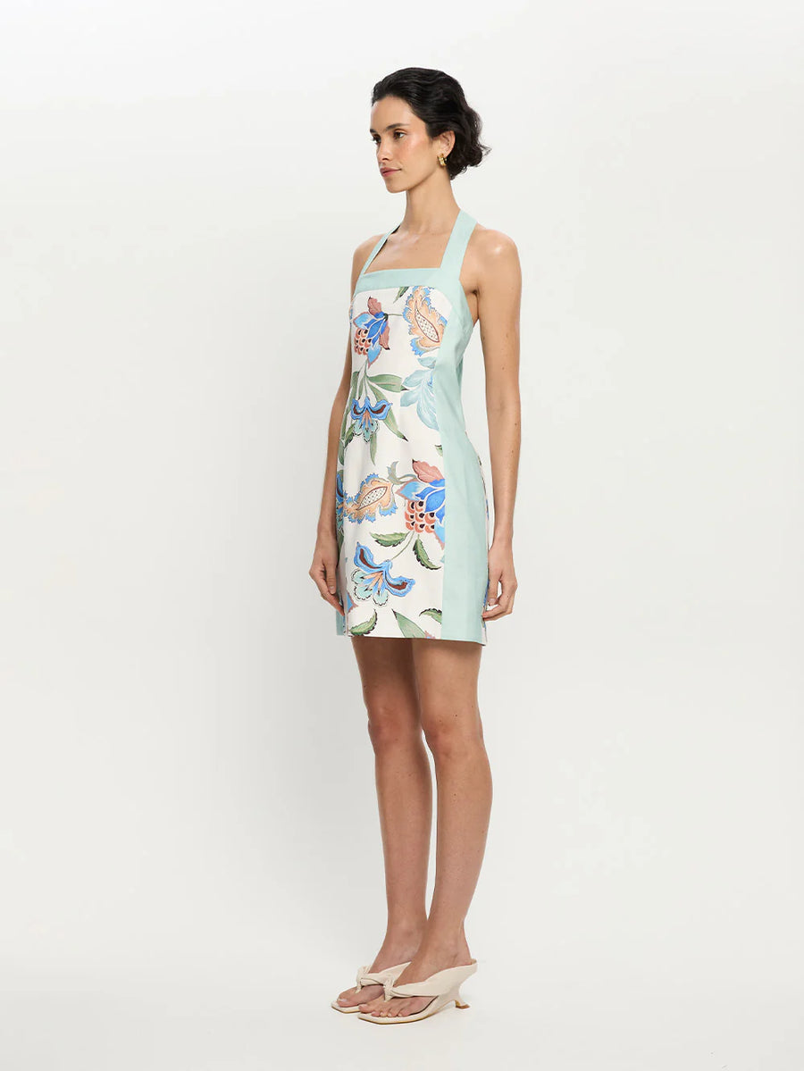 KIVARI - Azure Halter Mini Dress In Azure