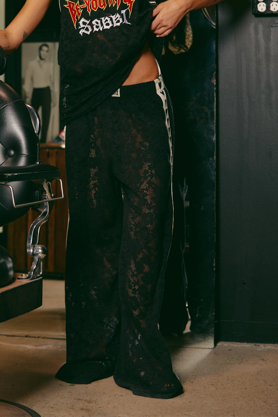 SABBI - The Raving Hearts Lace Pants in Black (PRE-ORDER)