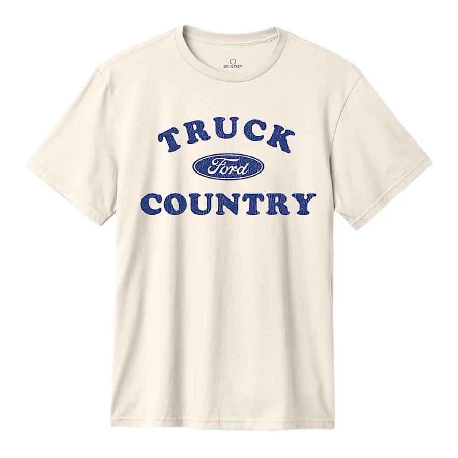 Brixton - Ford Truck Country  S/S Tee in Wimbleton White