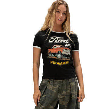 Brixton - Ford Mud Marathon Ringer Tee in Burnt Rubber