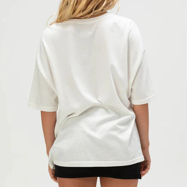 Brixton - Ford Truck Country Oversized Tee in Wimbledon White