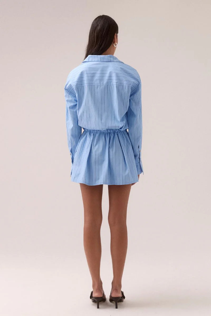 Sovere - Brynn Shirt Dress in Venice Blue Stripe