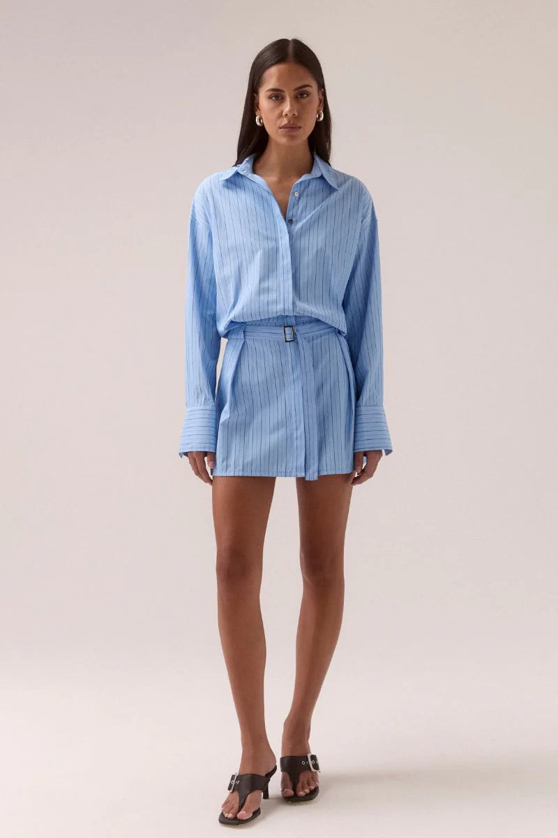 Sovere - Brynn Shirt Dress in Venice Blue Stripe