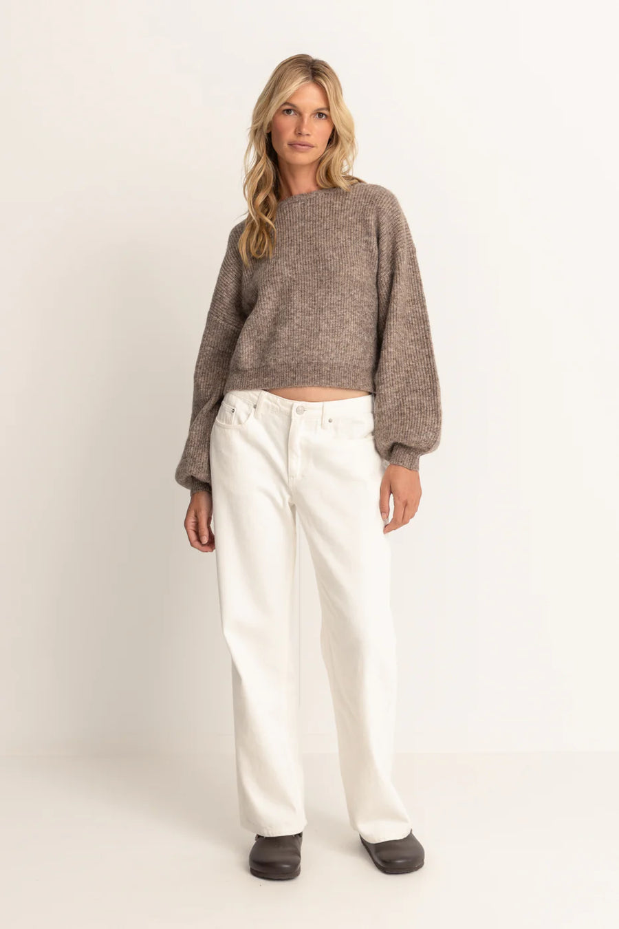 Rhythm - Quinn Knit Jumper in Oatmeal