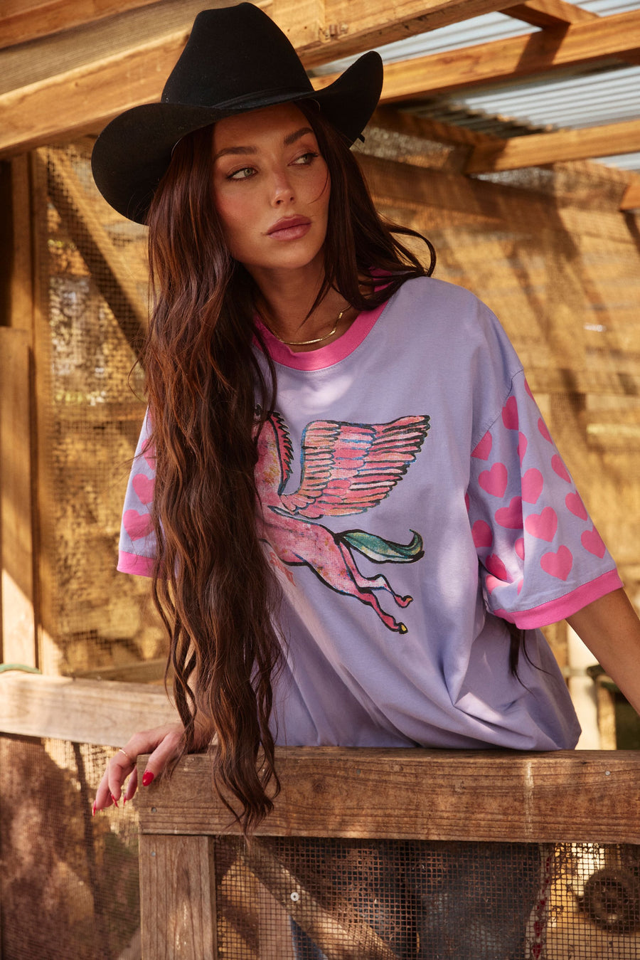 Sabbi - The Very Oversized: Words Have Power - Pegasus Tee in Lilac