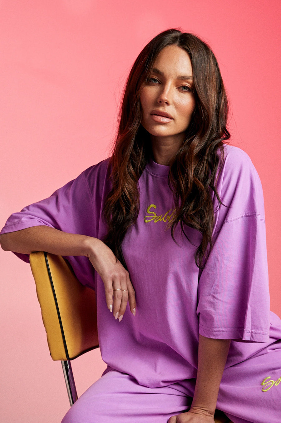 SABBI - The Stand Out Tee in Fluro Violet