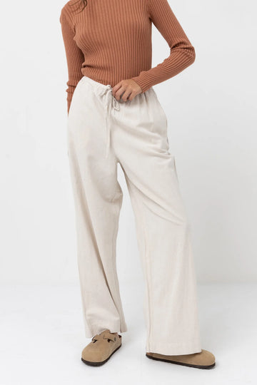 Rhythm - Classic Drawstring Pant in Oat