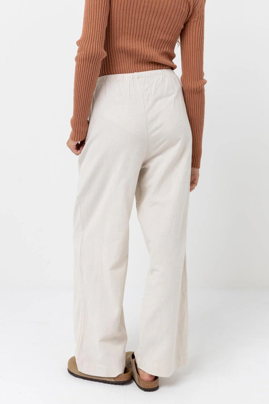 Rhythm - Classic Drawstring Pant in Oat