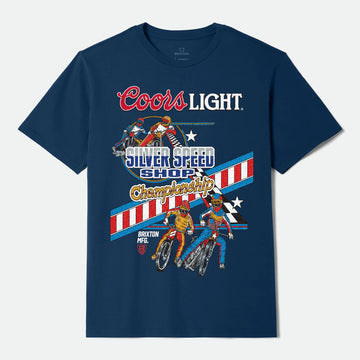 Brixton - Coors Light Berm S/S STT Tee in Coors Navy