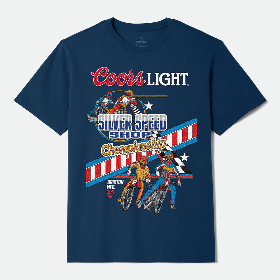 Brixton - Coors Light Berm S/S STT Tee in Coors Navy