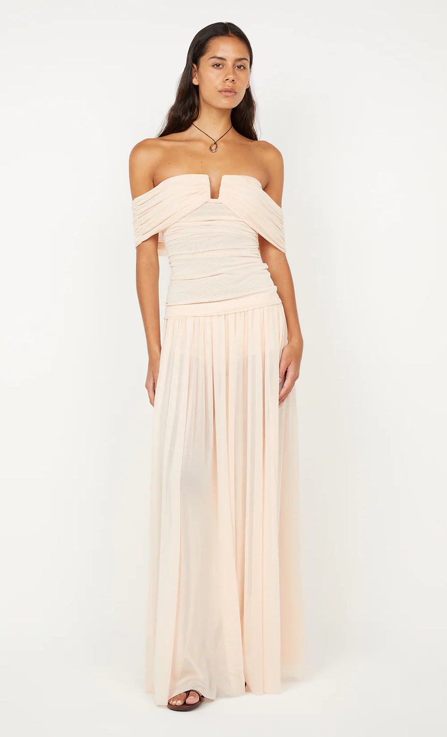 Bec + Bridge - Camille Off Shoulder Top in Peach