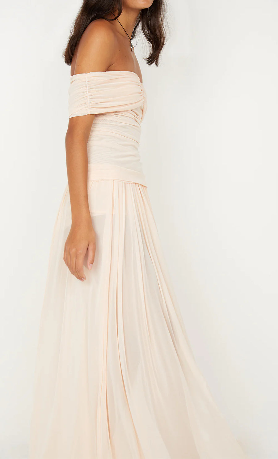 Bec + Bridge - Camille Off Shoulder Top in Peach