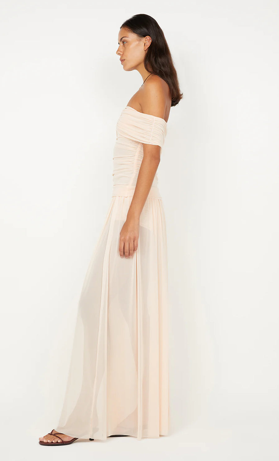 Bec + Bridge - Camille Off Shoulder Top in Peach