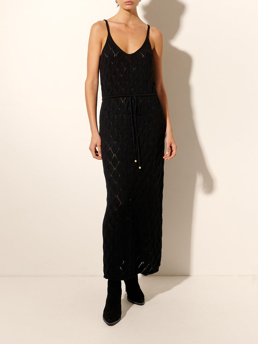 Kivari - Claudia Strappy Knit Dress in Black