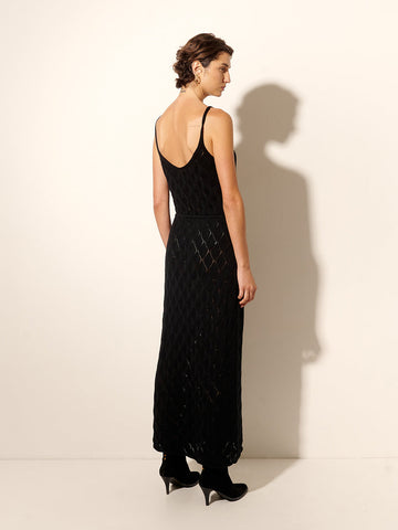 Kivari - Claudia Strappy Knit Dress in Black