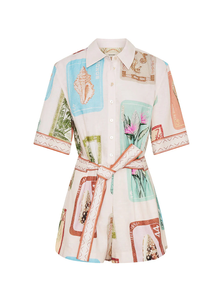 KIVARI - Coastline Playsuit In Coastline