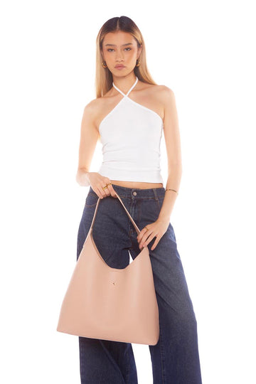 PETA + JAIN - Duke Hobo Tote in Nude Pebble/Gold