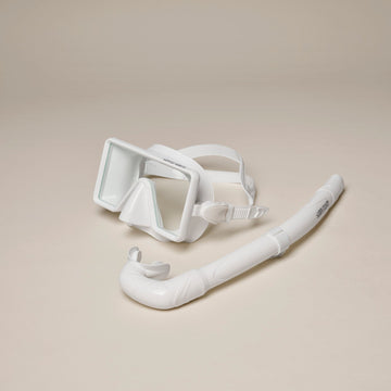 Gentle Habits - Barbados Dive Mask and Snorkel in White