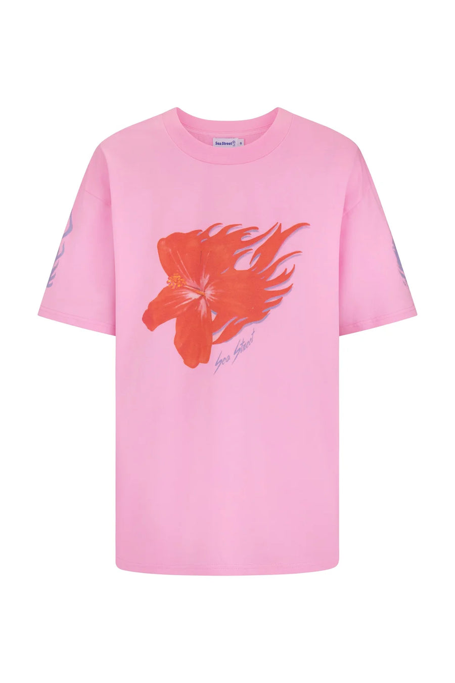 Sea Street - Flaming Hibiscus Relaxed T-Shirt in Hot Pink