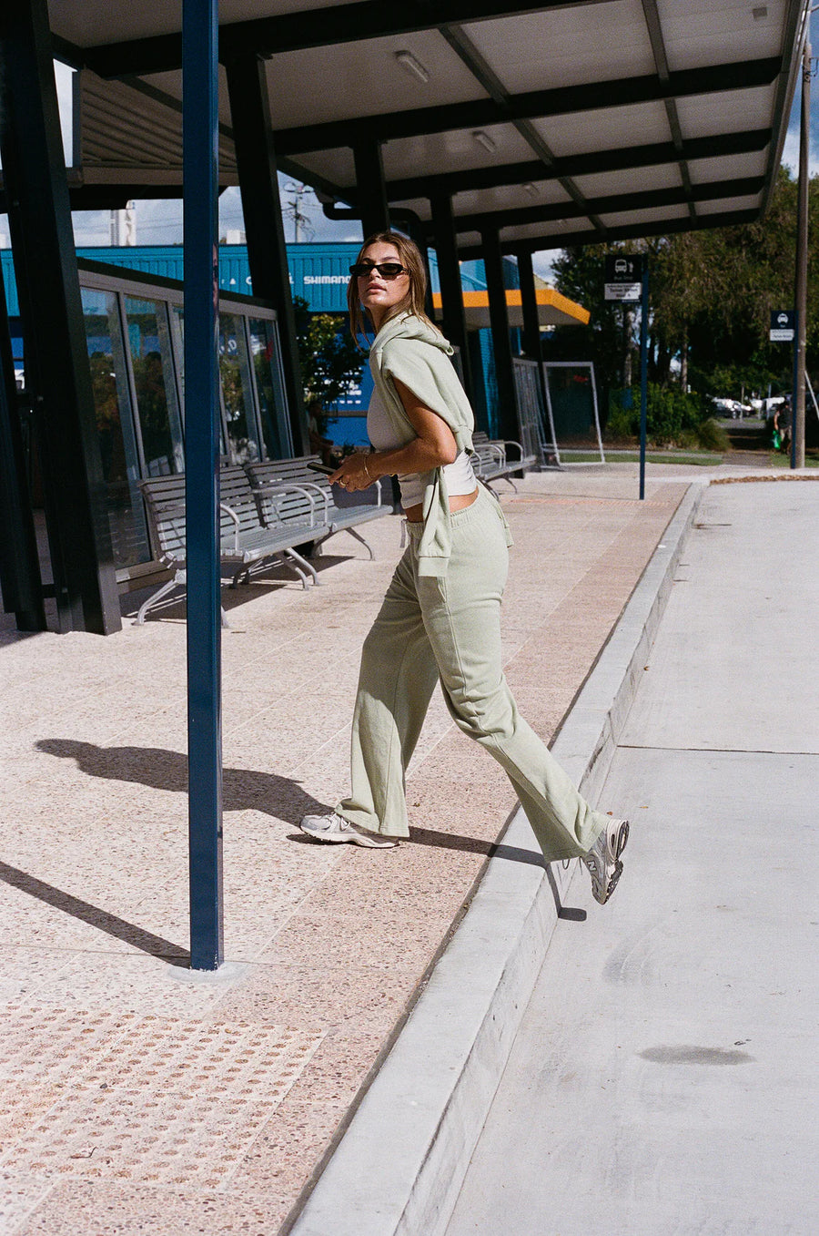 Zulu & Zephyr - Fleece Sport Sweat Pant in Eucalyptus