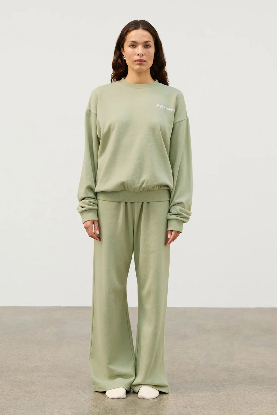 Zulu & Zephyr - Fleece Sport Sweat Pant in Eucalyptus