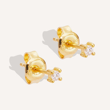 By Charlotte - Pure Light Stud Earrings - Gold Vermeil