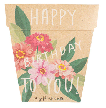 SOW 'N SOW - Happy Birthday Zinna Gift of Seeds