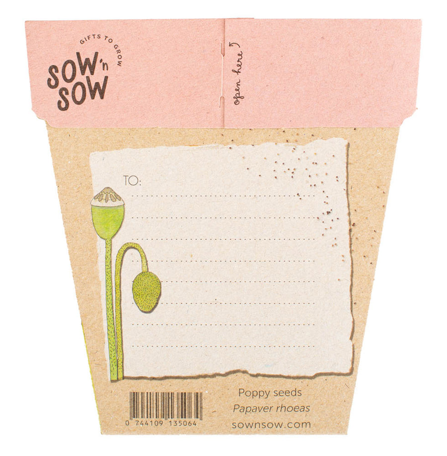 SOW 'N SOW - Poppy Gift of Seeds