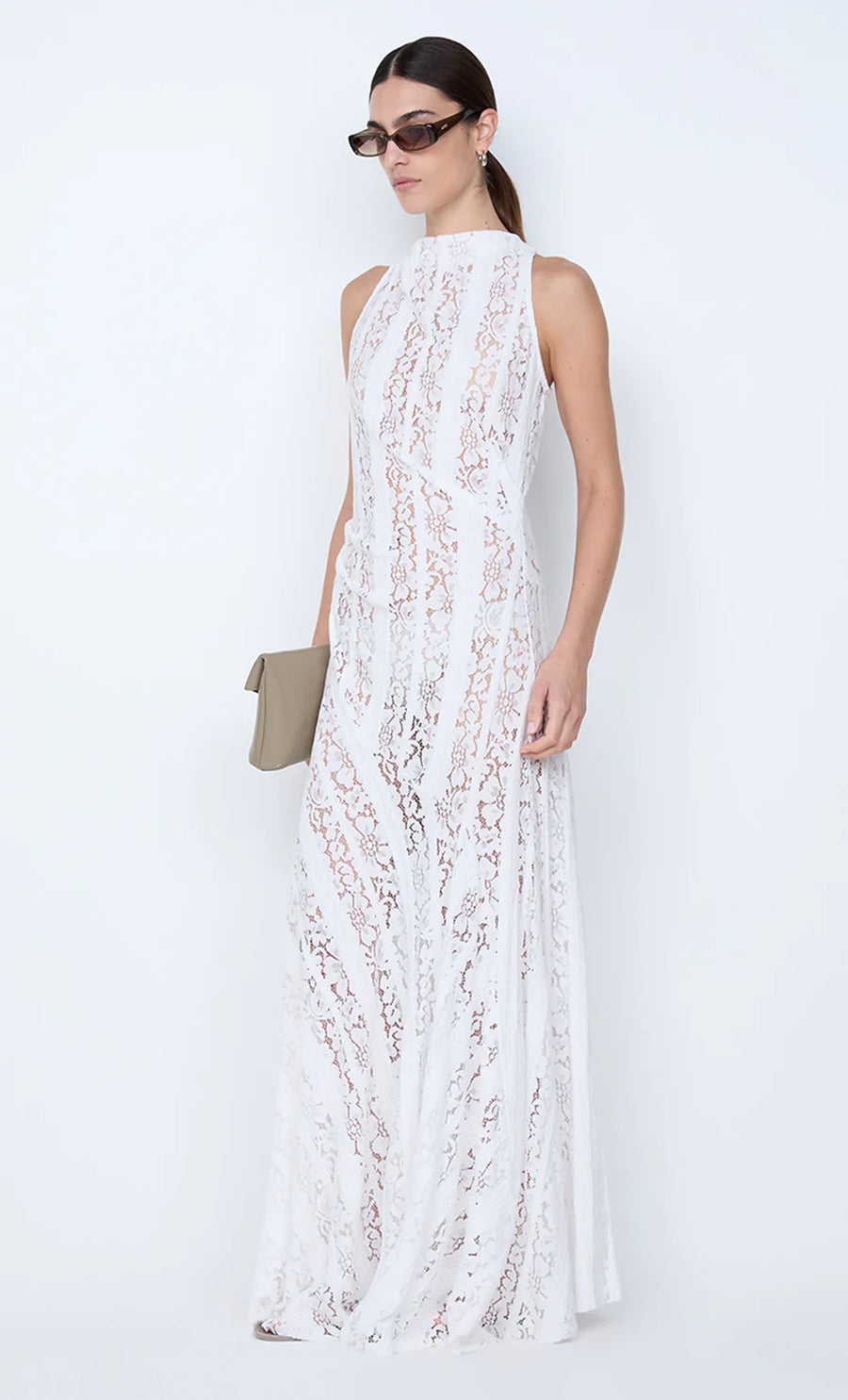 Bec + Bridge - Henrietta High Neck Maxi Dress in White