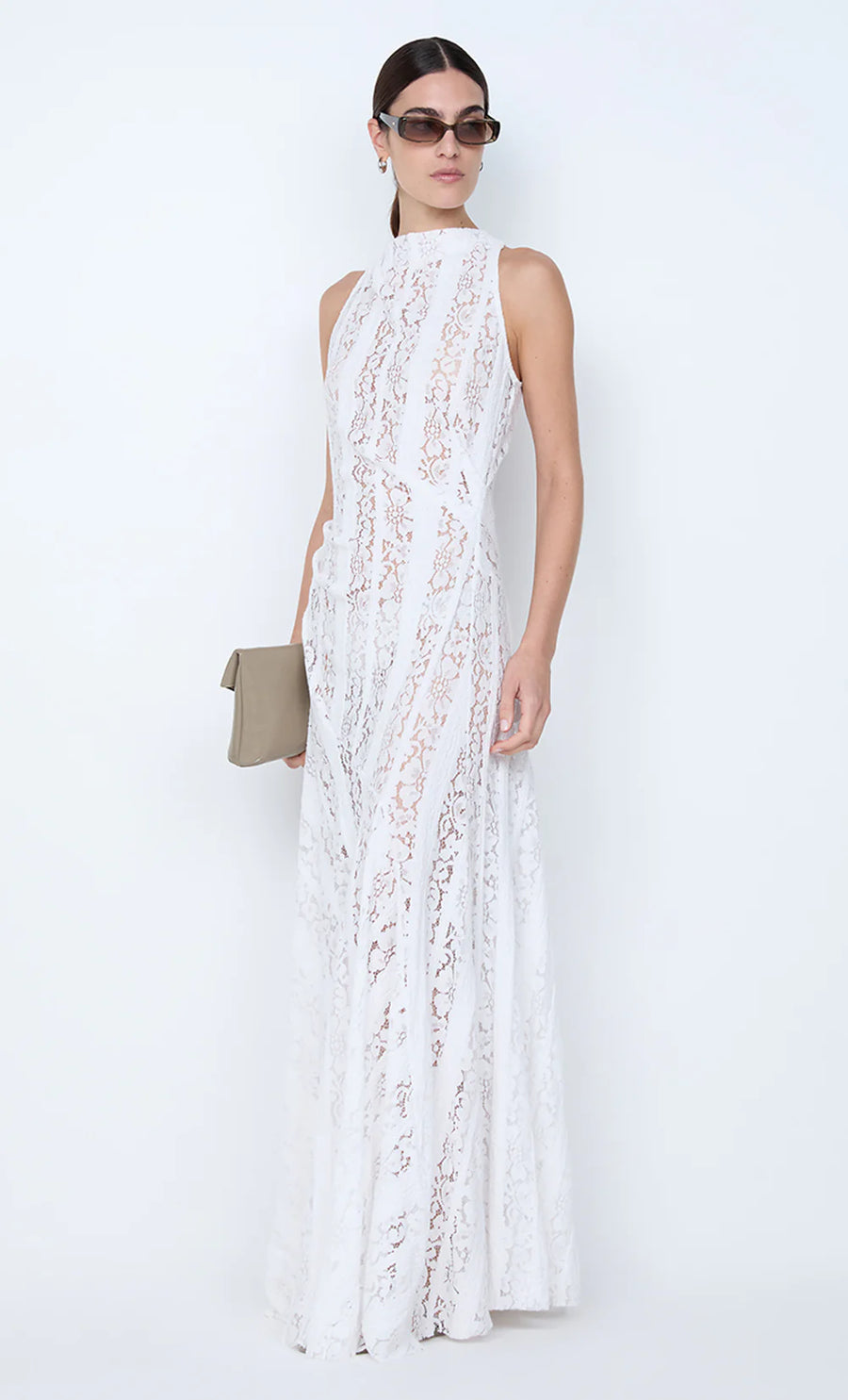Bec + Bridge - Henrietta High Neck Maxi Dress in White