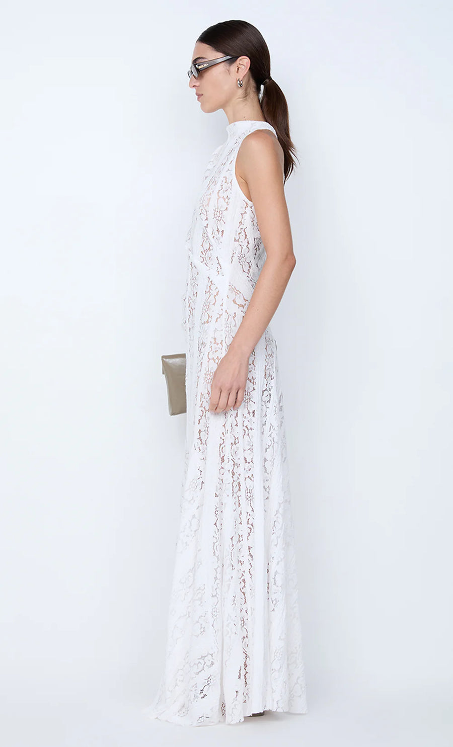 Bec + Bridge - Henrietta High Neck Maxi Dress in White