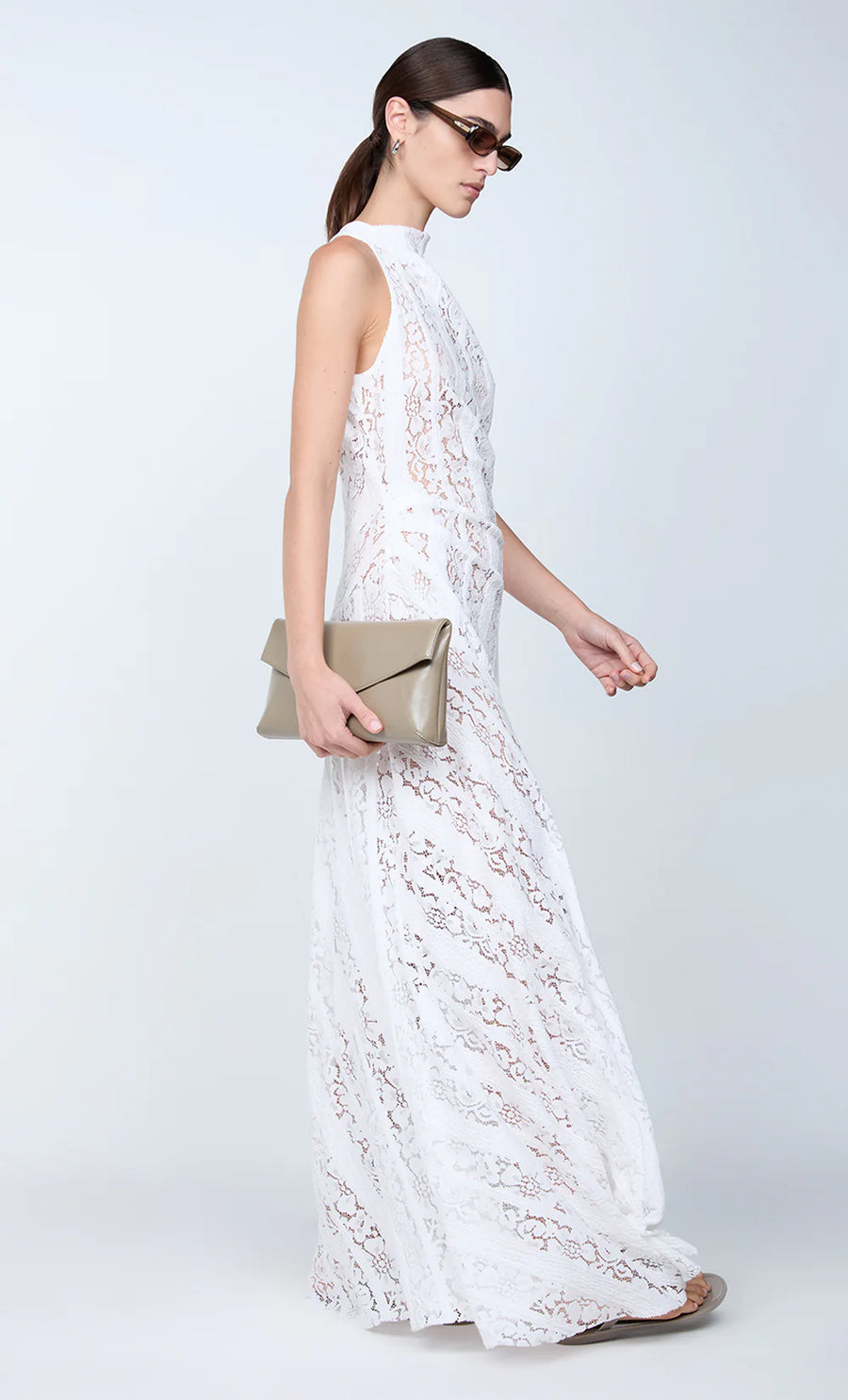Bec + Bridge - Henrietta High Neck Maxi Dress in White