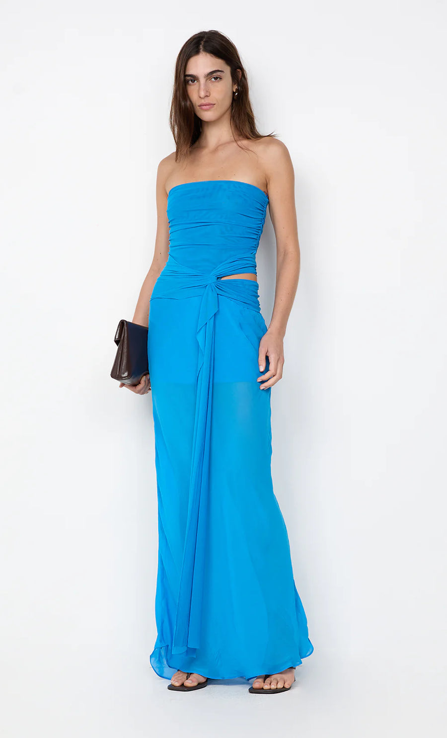 BEC + BRIDGE - Jehnaya Strapless Maxi DreIn Aster Blue