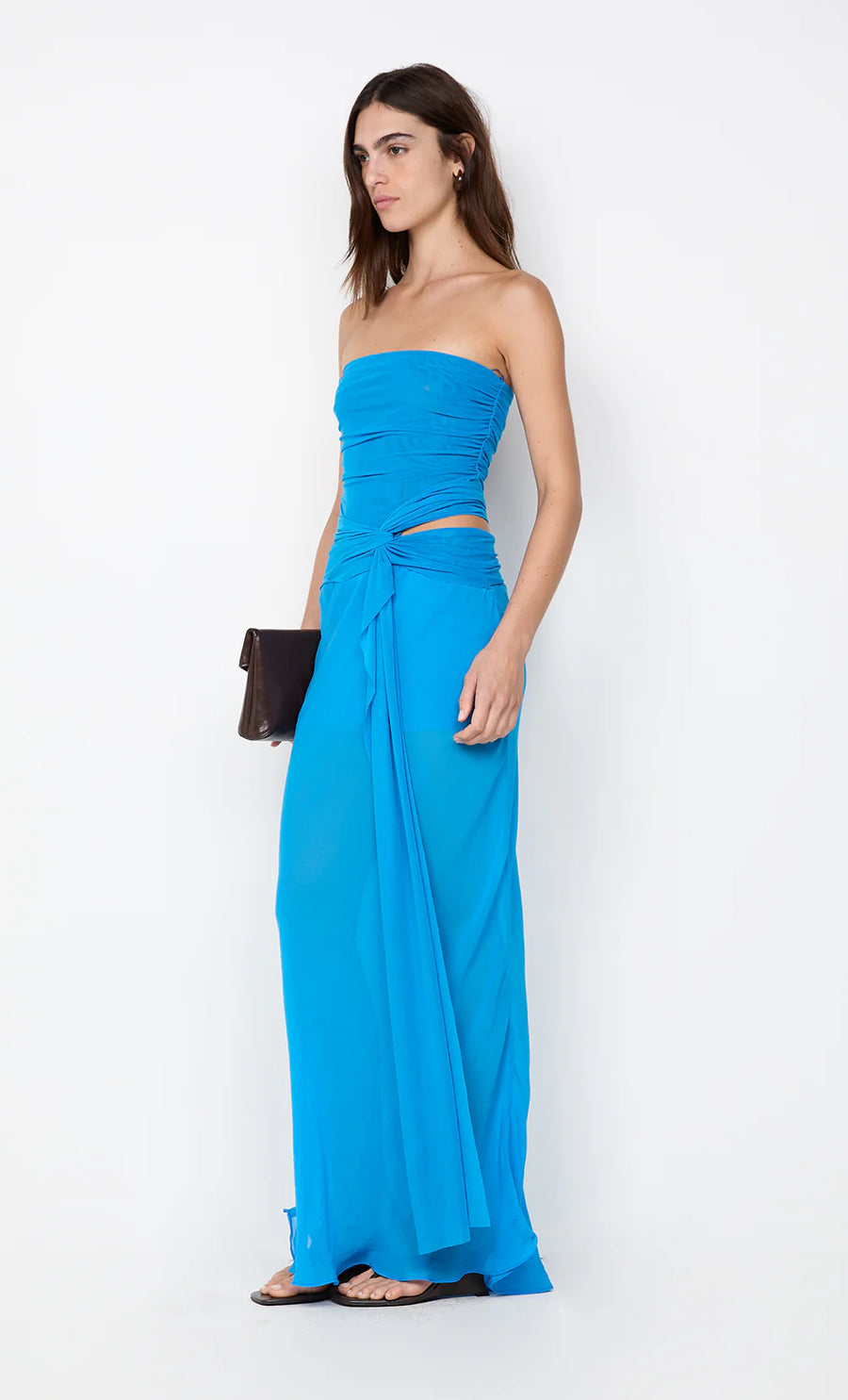 BEC + BRIDGE - Jehnaya Strapless Maxi DreIn Aster Blue