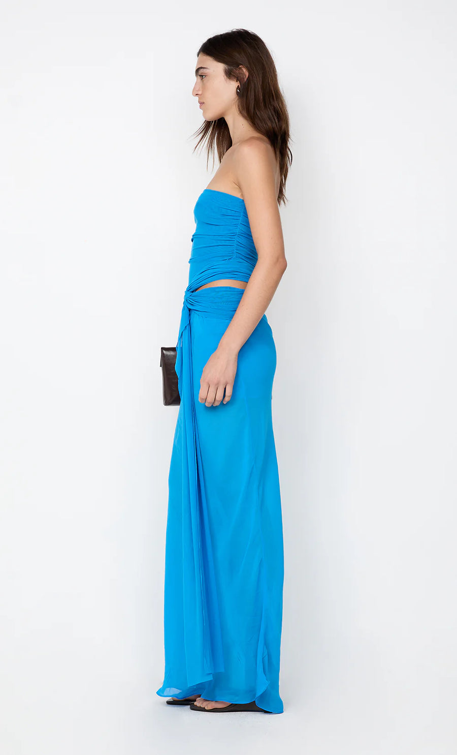 BEC + BRIDGE - Jehnaya Strapless Maxi DreIn Aster Blue