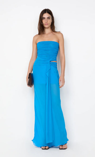 BEC + BRIDGE - Jehnaya Strapless Maxi DreIn Aster Blue