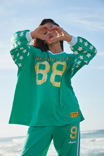 Sabbi - Long Sleeve You Cute Tee in Green (PRE ORDER)