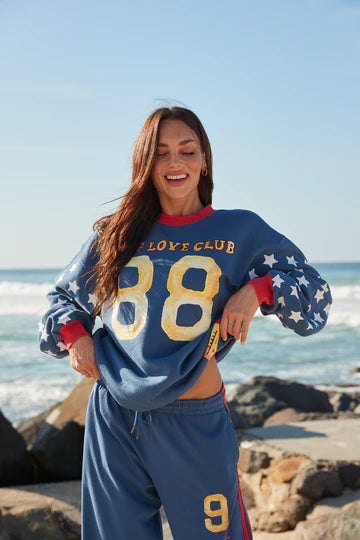 Sabbi - Long Sleeve You Cute Tee in Blue (PRE ORDER)