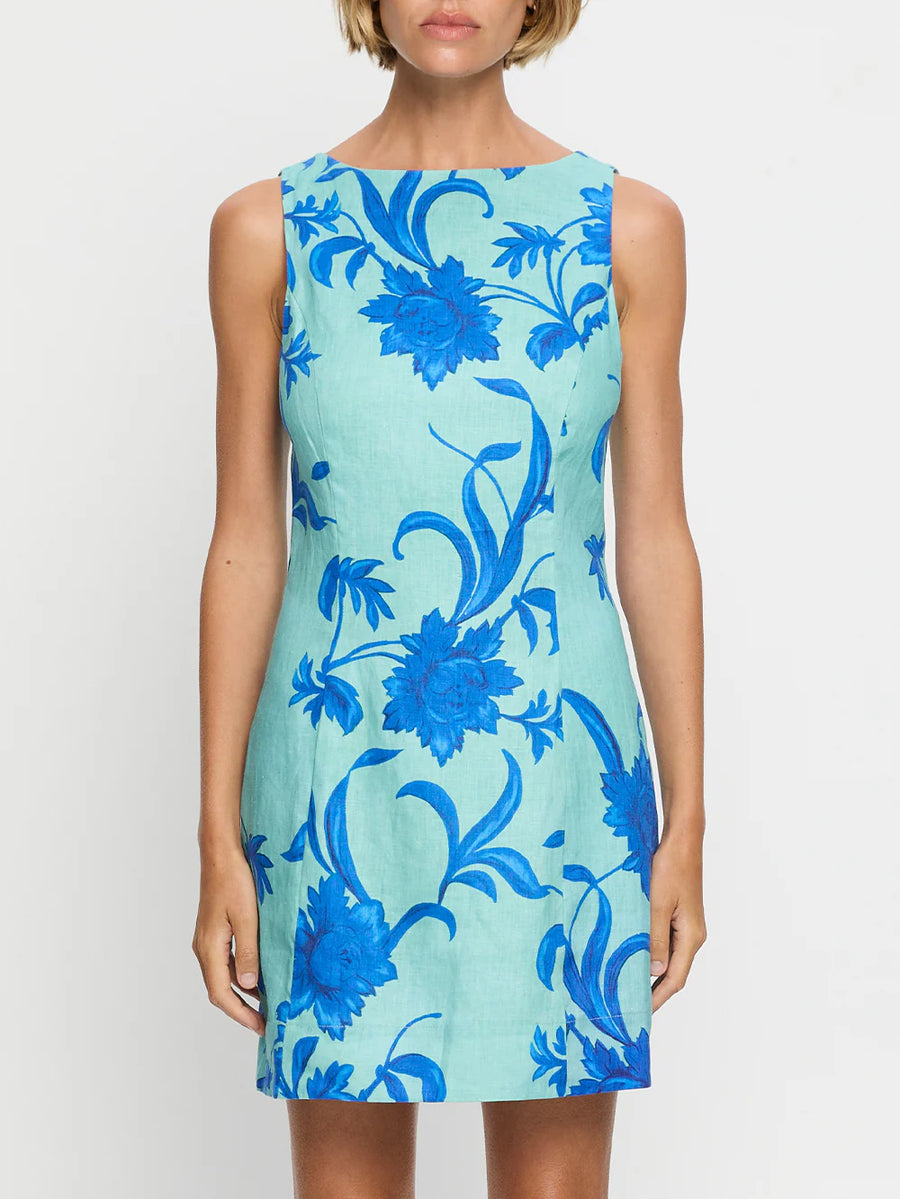 KIVARI - Juniper Mini Dress In Cobalt Blue/Green