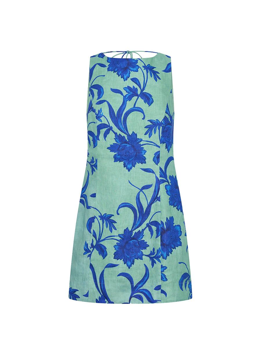 KIVARI - Juniper Mini Dress In Cobalt Blue/Green