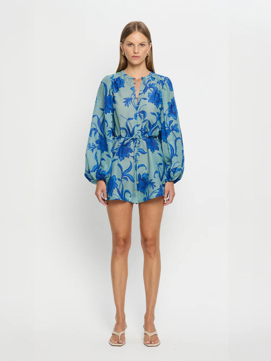 KIVARI - Juniper Playsuit In Cobalt Blue/Green