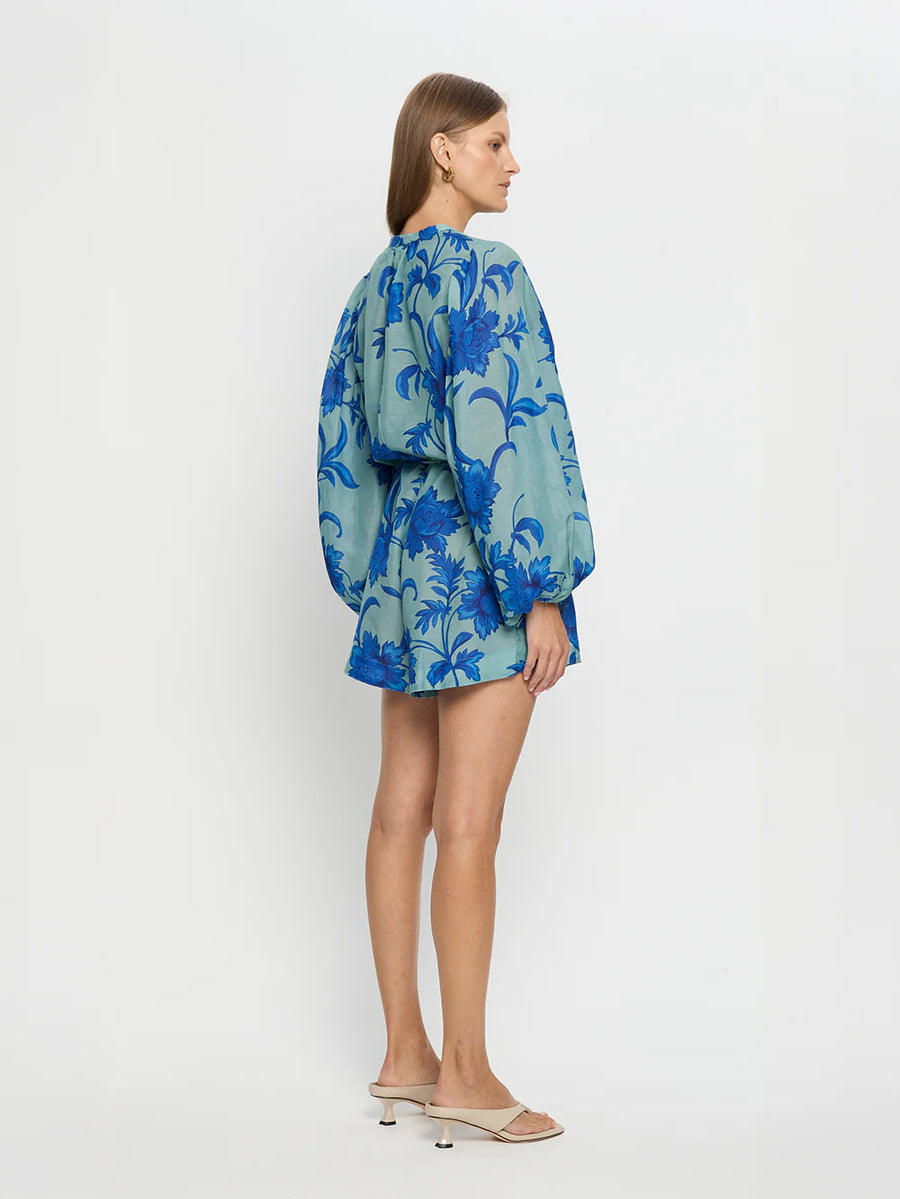 KIVARI - Juniper Playsuit In Cobalt Blue/Green