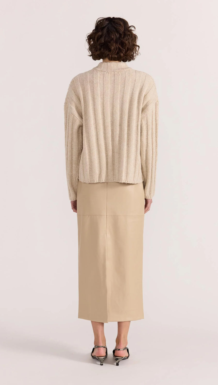 Staple the Label - The Macy Cosy Rib Jumper in Oat - Marle
