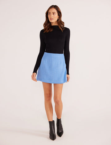 Minkpink - Lucy Mini Skirt in Light Blue