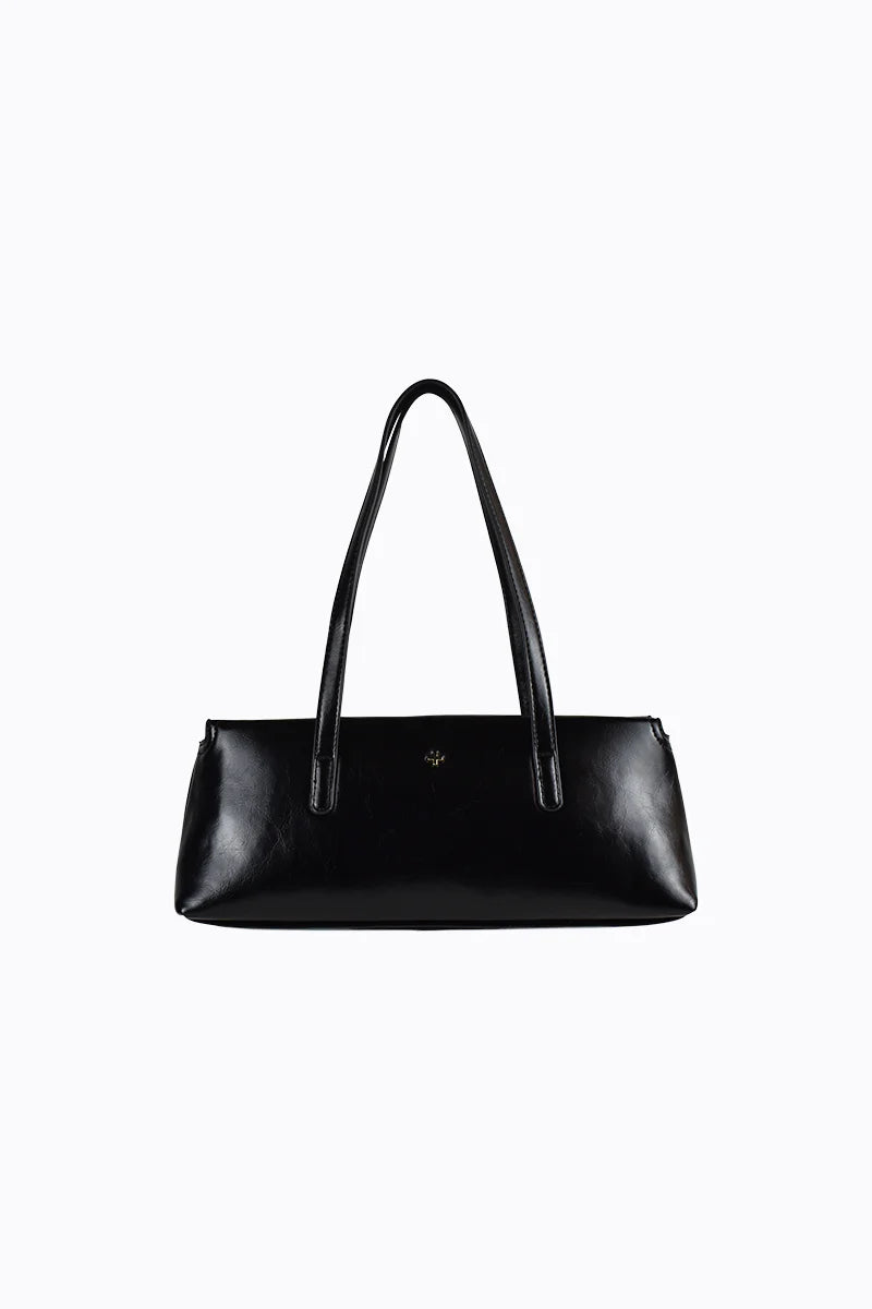 Peta + Jain - Marin East West Tote in Black Crinkle/Gold