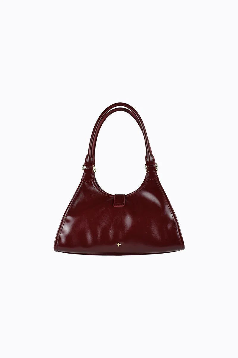 Peta + Jain - Monica Shoulder Bag w.Lock in Cherry Crinkle/Gold