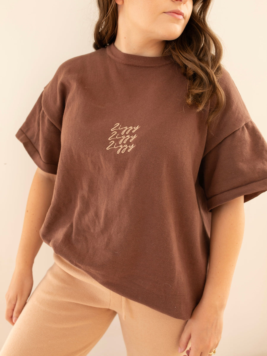 Ziggy Lou - Signature Tee in Chocolate (WOMENS)